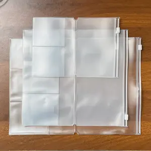 Traveler'S Notebook Zipper Folder Bag | Plastic Storage Pouch with Card Holder, Suitable for TN Notebooks/Journals/Scrapbooks/Notebooks | Accessories for Standard/Passport/A5 Size Notebooks