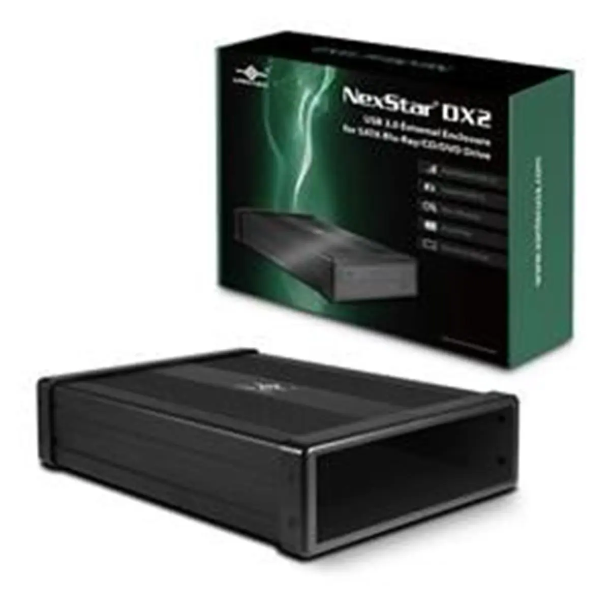 NexStar DX2 USB 3.0 Portable Universal External Enclosure for SATA Blu-Ray/CD-DVD Drives, ABS Construction, 7.2 inches, Aluminum Alloy, Desktop & Laptops Compatible, 100 cm Cable, 4 lbs Weight