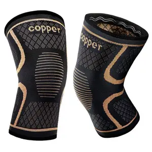 UGEM Copper Knee Braces 2 Pack for Knee Pain Relief & Support - 3D Knitting Technology for Meniscus Tear, Running, Weightlifting, Workout, ACL, Arthritis, Joint Pain Relief - Patella Band,christmas gift for your family or frends