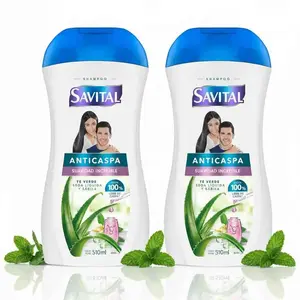 Savital Shampoo Anticaspa con Sabila Suavidad Increible y limpieza refrescante  (2 pack)
