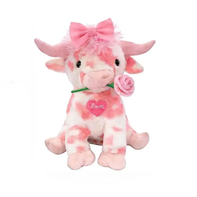 Pink Rose Highland Cow