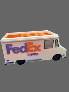FedEx Express 3D Printed Delivery Truck Pen & Pencil Holder for Desktop Unique Desk Accessory Versatile Home Office Use