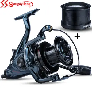 Sougayilang 9000/10000/12000 Series Spinning Reel - Long Cast, 13BB, Dual Brake System, Machined Aluminum Spool, Zinc Alloy Drive, for Offshore & Surf Fishing