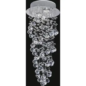 CWI Lighting Double Spiral 2 Light 10 inch Chrome Flush Mount Ceiling Light 6606C10C