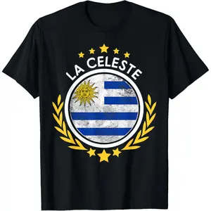 100%cotton National Team Fan Wear Uruguay Soccer Fan T-Shirt