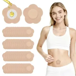 50 PCS Disposable Castor Oil Patches – Organic Cotton Leak-Proof, Self-Adhesive Castor Oil Belly Button Patch – Portable & Easy to Use – Safe for All Ages - (Oil Not Included)
