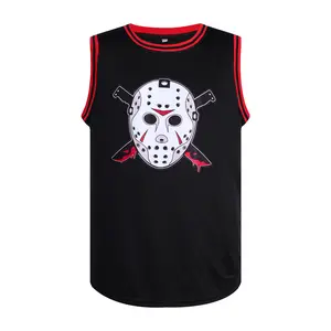 Basketball Jersey - Skull Unique Print Number 13 Lockstitch Embroidery High-Elastic Quick-Dry Unisex Sports Apparel