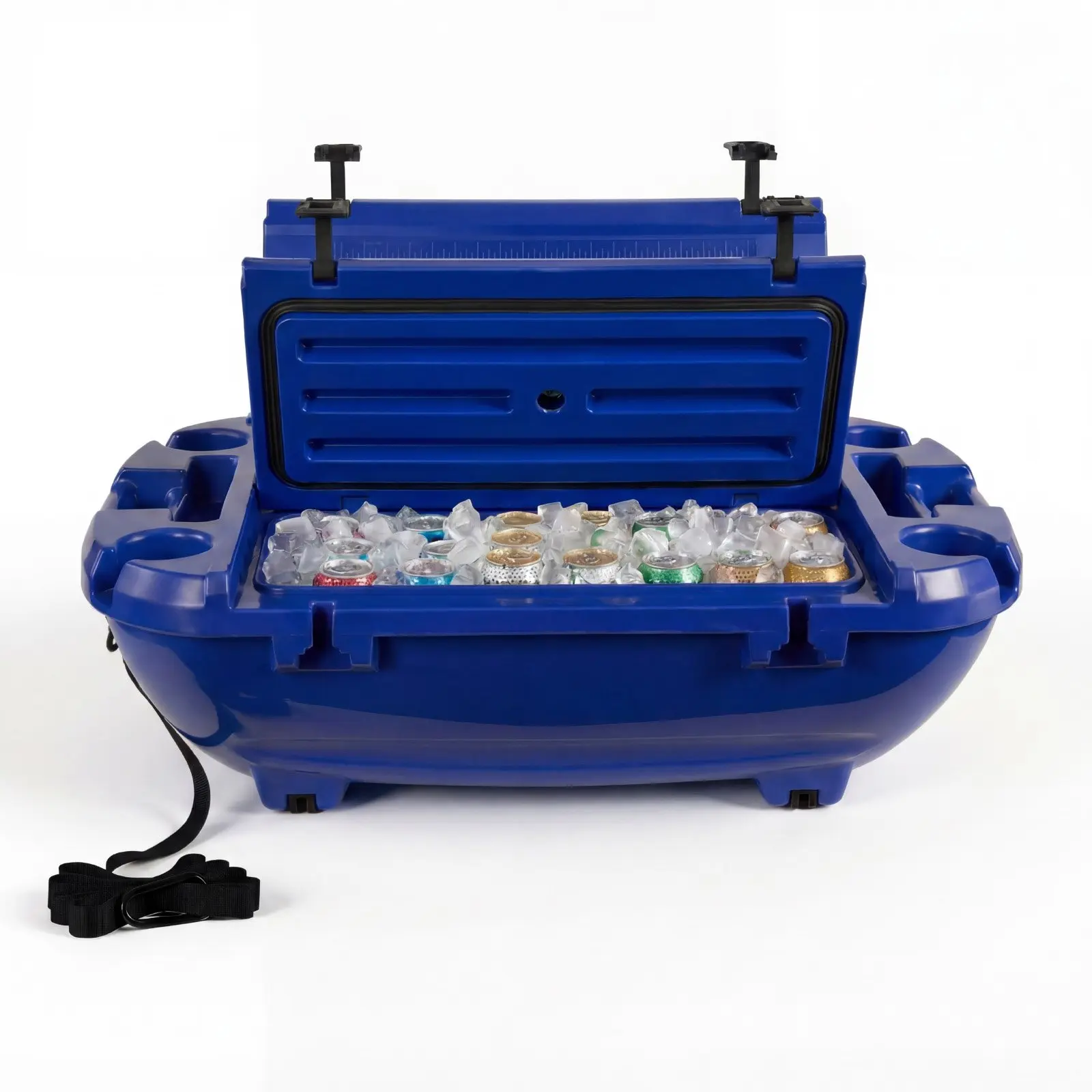 VEVOR 40 QT Floating Cooler, Premium LLDPE Amphibious Drink Cooler with Dry Storage & Tow Rope, Cruiser Shape with Stable Base for Kayak & Water Use, Dark Blue Ice Chest