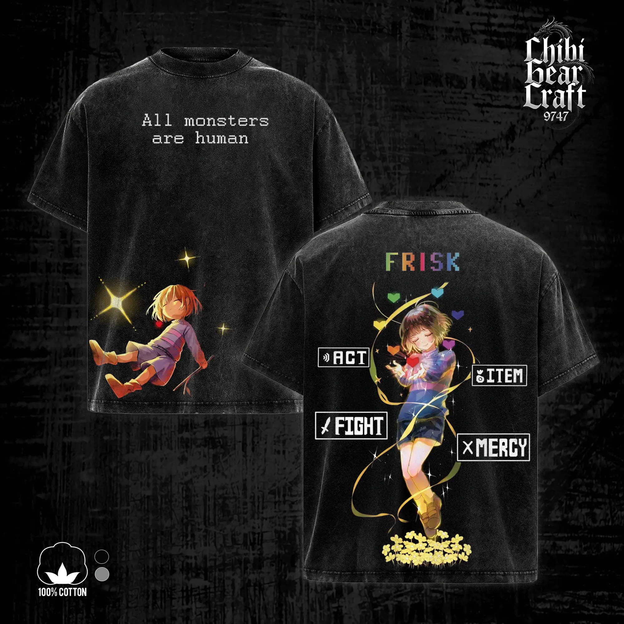 Undertale Shirt Frisk Determination Souls Vintage Acid Washed Oversized T-Shirt Tank Top Gothic Hoodie Graphic Tee Y2K Clothing Summer Men Clothes Outfits Unisex Video Game Clothes Gifts For Him Epic Indie RPG Gamer Merch Retro Anime Apparel Top