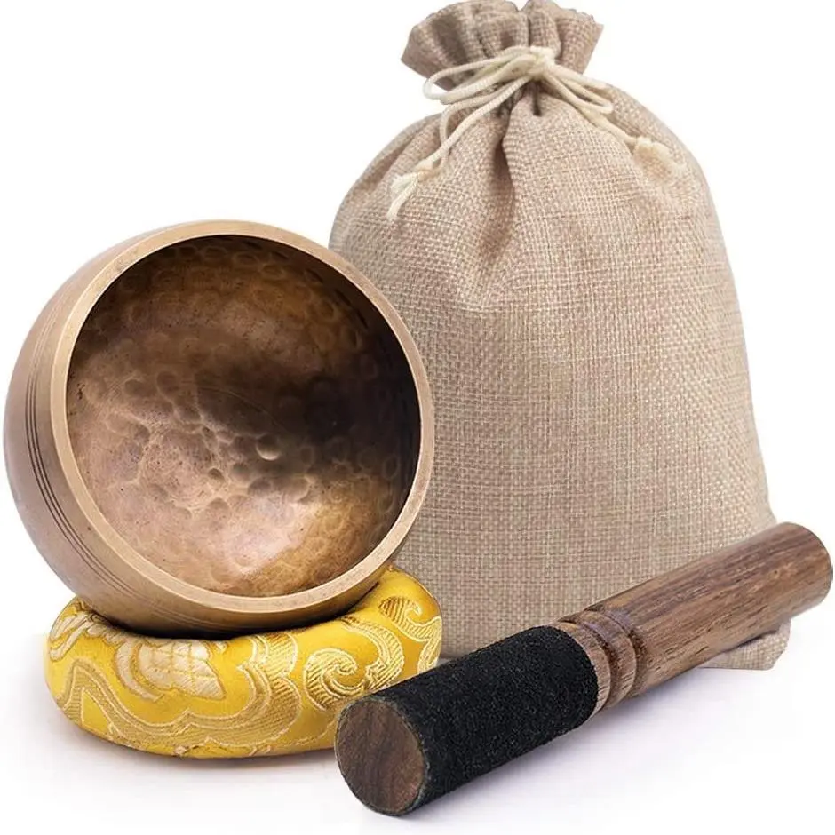 3pcs/set Handmade Meditation Sound Bowl, Yoga, Meditation, Positive Thinking & Stress Relief Percussion Instrument Singing Bowl Set, Percussion Musical Instruments