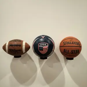 Wall-Mounted Floating Sports Ball Rack – Minimalist Display Design Room Organiser