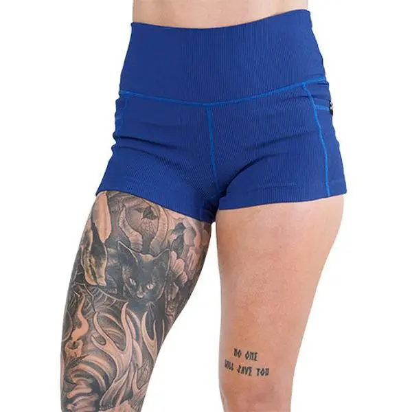 CVG Navy Ribbed Shorts