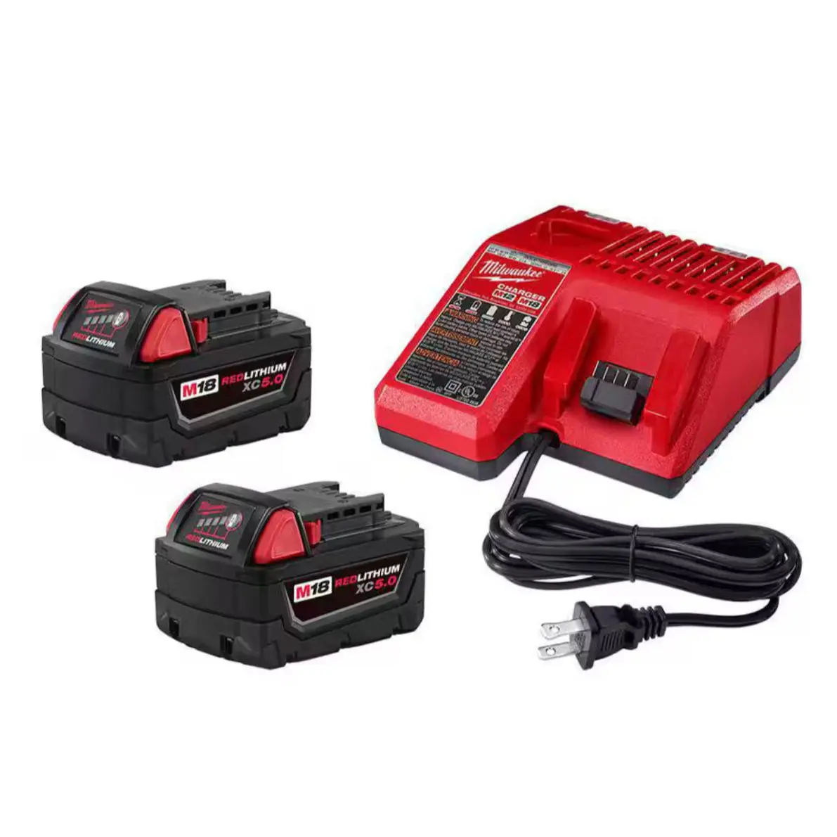 Milwaukee M18™ XC Starter Kit with Two 5.0 Ah Batteries and Charger