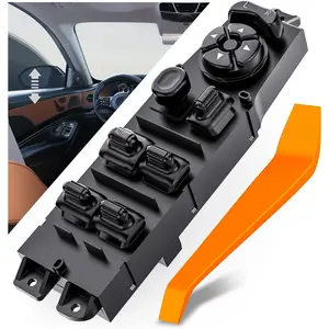 Nilight Power Master Window Switch Compatible with 1997 1998 1999 2000 2001 Jeep Cherokee Front Left Driver Side Window Control Switch Replacement Set with Removal Tool, 8/12 Pins, Abs Plastic Automotive Car Accessories