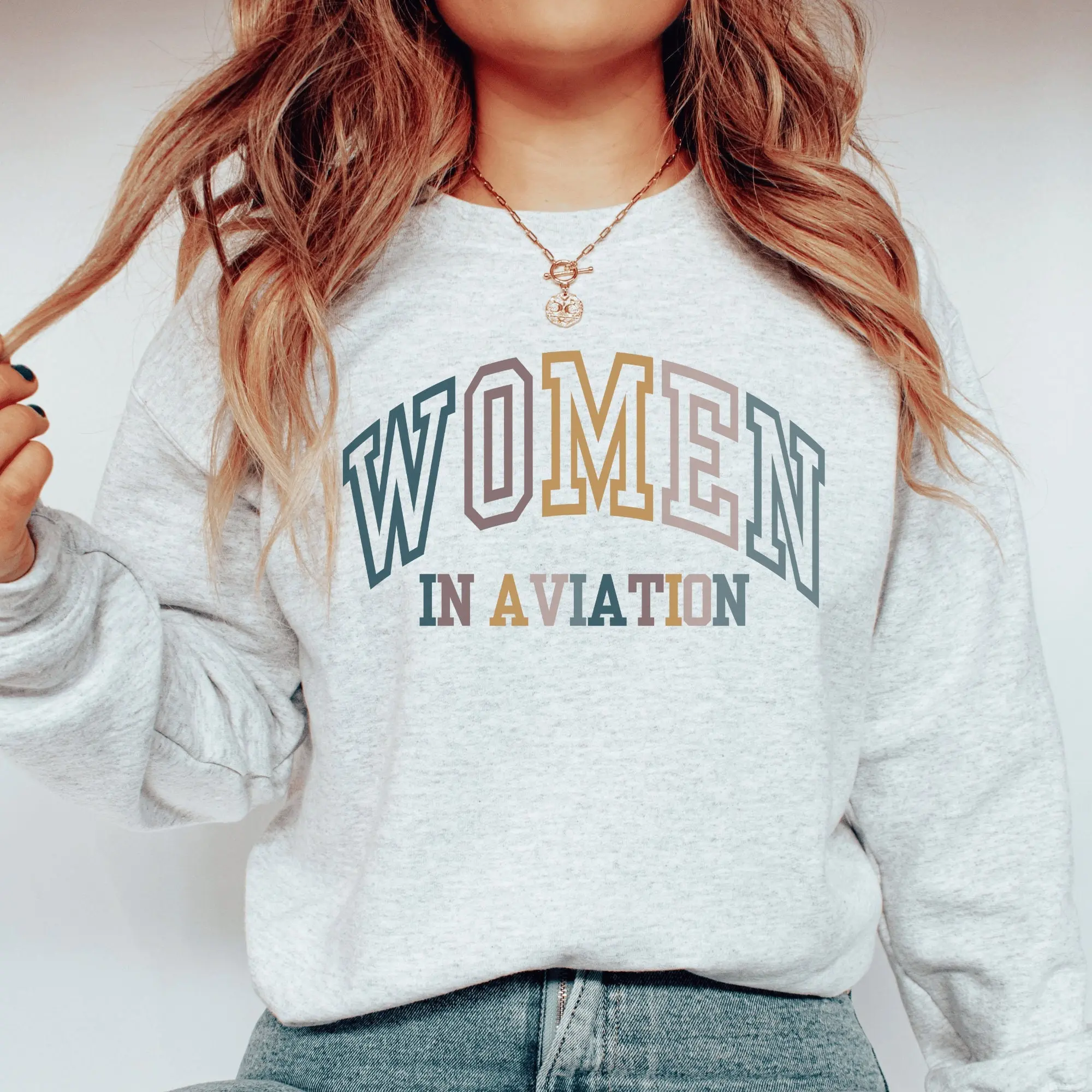 Women in Aviation Sweatshirt, Pilot Sweatshirt, Aviation Gifts for Pilots, Aviation Graduation Gift, Female Pilot Gifts, Future Pilot Gifts