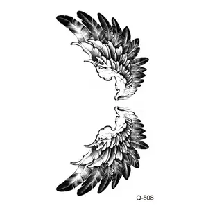 Herbal Juice Wing Tattoo Stickers – Pair of Realistic Wings for Neck or Anywhere, Waterproof & Long-Lasting Temporary Ink