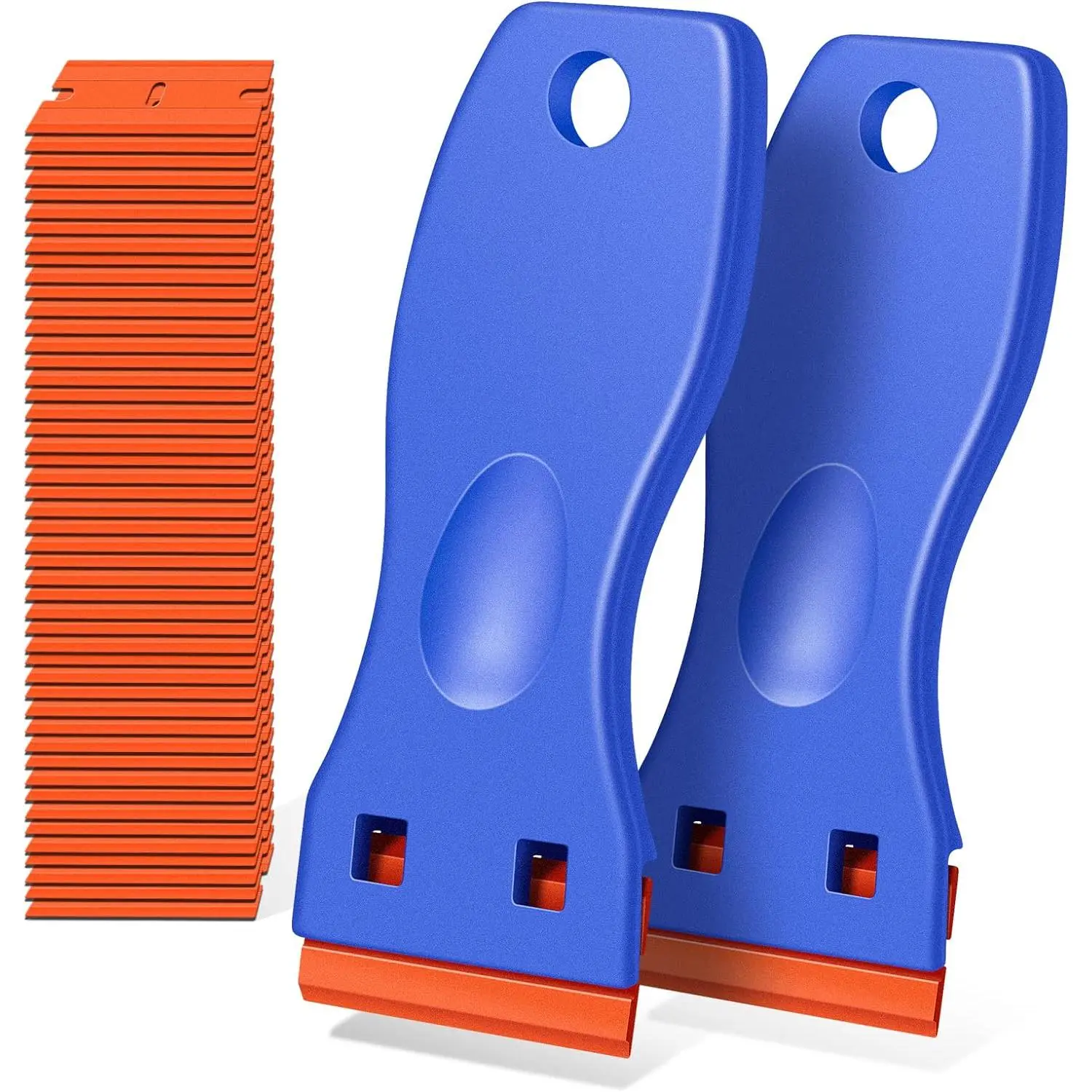 Plastic Razor Scraper, 2 Pack Razor Scraper with 120 Pcs Razor Blades ...