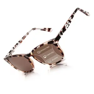 Multifocal Reading Sunglasses For Women Men With Spring Hinge Frame Uv400 Trifocal Sun Readers Tortoise 20ft Distance 2.00x
