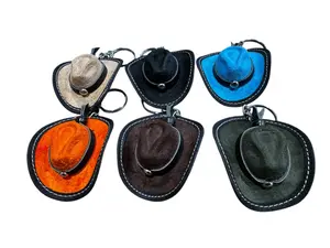 Western Style Cowboy Hat Keychain Llavero Vaquero Sombrerito Tejana