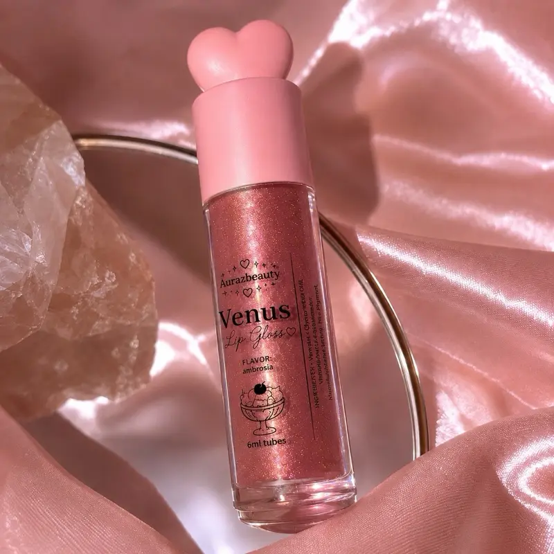 Venus High-Shine Non-Sticky Vegan Mauve Glitter Lipgloss