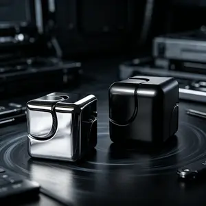 2-Pack Metal Fidget Cube! EDC Spinner for Adults & Teens – Cool Desk Gadget for Stress Relief & Focus Toy