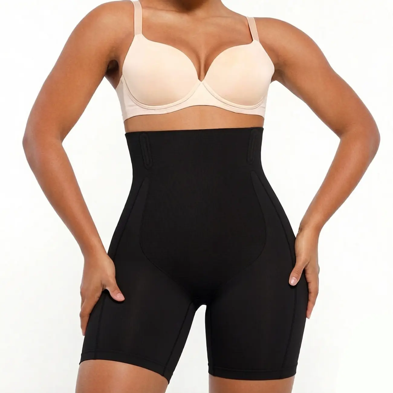 Women’s high-waisted shaping shorts—tummy control and butt lift; comfortable, breathable underwear; post-surgery shapewear pants; postpartum body-shaping pants; anti-slip waistband design; close-fitting underwear; elegant, versatile for everyday wear.
