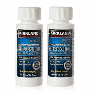 KIRKLAND Minoxidil 5% Extra Strength Men Hair Regrowth Solution 2 Month Hair Care Pack