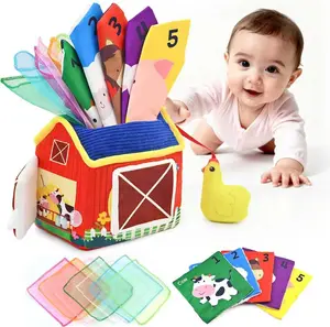 Baby Tissue Box Toy for  6-12 Months Montessori Learning Sensory Development Colors Fun Toy Enhances Skills Color Recognition Multi Activity Playset Preschool  crib toy child development toys new year gift tissue toy low stimulation baby toys sensory toy