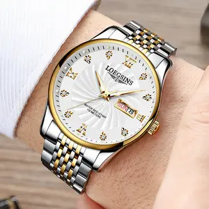 LOEGSINS Swiss-Certified Brand Men’s Automatic Mechanical Watch, Imported Movement, Luminous, Water-Resistant, Model L6.921.6.765 [Great Gift for Men]