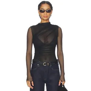 Free People On My Way Bodysuit in Black