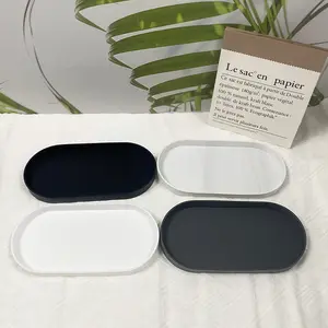 1pc Silicone Oval Tray, Portable Lightweight Mini Storage Dish, Jewelry Holder for Earrings Rings Necklaces, Jewelry Storage Box, Home Decor Vanity Organizer, Home Decor Organiser, Home Organizers