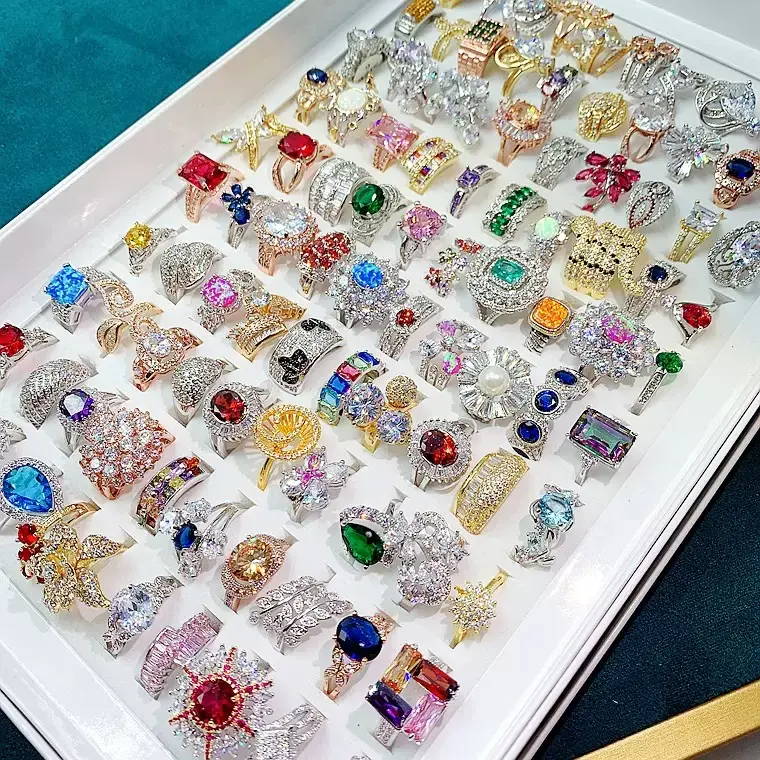 Luxury Zircon Crystal Rings for Women-Adjustable