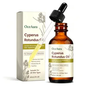 Cyprus Rotundus Oil for Hair Removal - Reducing Body Hair Growth | 100% Pure Cyperus Rotundus Essential Oil for Smooth Skin & Hair Removal, 60ml, Suitable for All Skin Types
