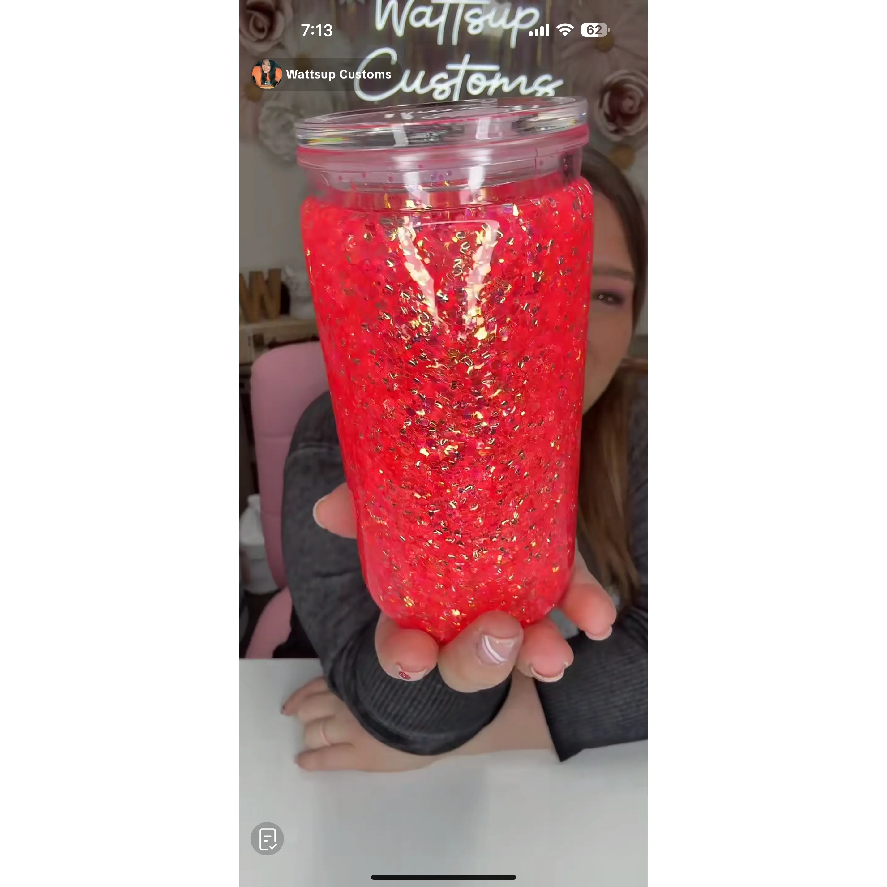 16oz Acrylic Slow Flow Tropicana and Flare pop