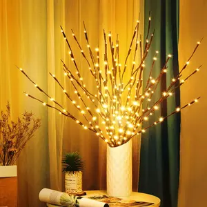 3 Pack Twig Lights, Prelit Branches, USB Plug in Branches Lights with 60 LED Bulbs, Romantic Decorative Iights for Vase, Lighted Tree Branches for Indoor, Plug in Lighted Branches for Party