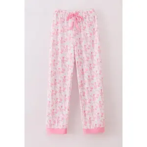 Pink nutcracker print women pajamas pants