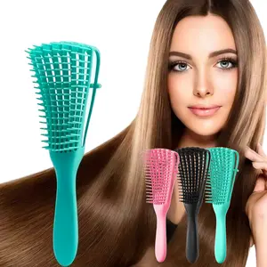 LMMAKE Clean Wide Tooth Comb With ToughMaterial Detangling Brush Flexible Bristles Curved Hollow Body Scalp Massaging Reducing Breakage Smoothing Frizz Haircare Products Fast Styling Multi Use Wet Dry Hair All Types Long Lasting