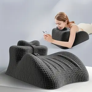 Reading Pillows Ergonomic Memory Foam Pillow, Multi-Functional Pillow, Wedge Pillow for Back & Neck Support, Versatile Wedge Pillow for Sleeping, Office Chair, Reading, Bed, Couples Use, Machine-Washable Cover, Couple's Gift