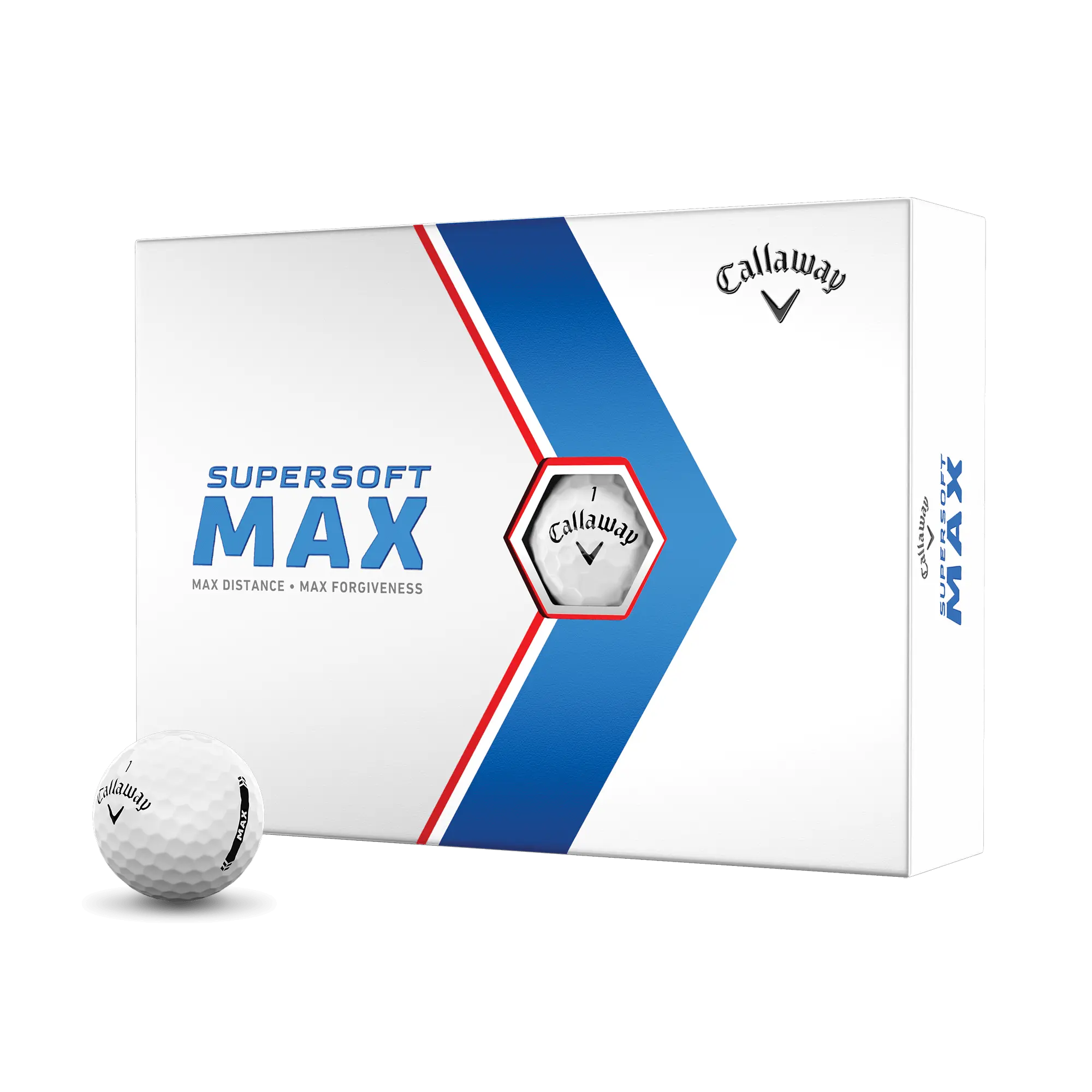 Callaway Golf Supersoft MAX Golf Balls in White, Golf Equipment