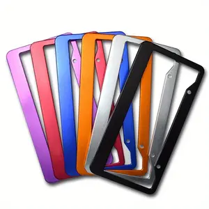 US Standard Aluminum Alloy Black American American Car License Plate Frame Cross-border License Plate Frame Car Modification To Adapt To UV Craft