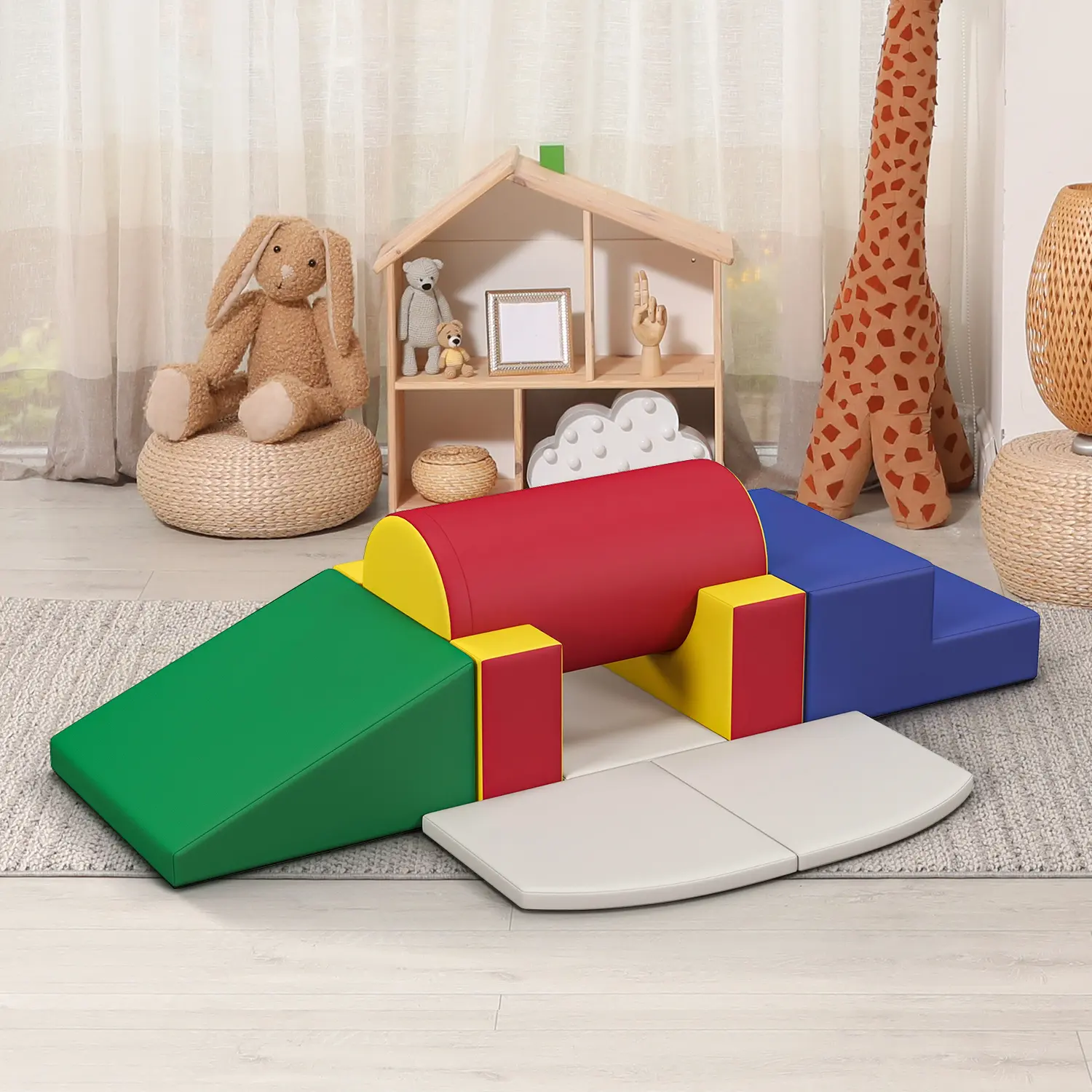Topwin Kids Bridge Block Toddler Couch - Modular Building Toy for Bedroom & Playroom, Instant Assembly, Creative Sturdy Design, Christmas Gift Idea