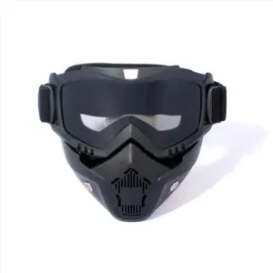 Cool Face Mask Windshield Motorcycle Riding Goggles Harley Mask Anti-Wind Glasses Off-Road Car Sports Helmet Mask Motocross Goggles