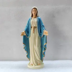 Virgin Mary Collectible Figure, Little Mary Resin Sculpture, Hand Painted Saint Christ Statue, Catholic Religious Art, Christian Prayer Gift, Religious Home Decor, Religious Collectibles