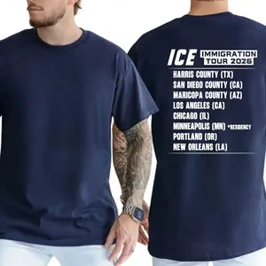 ICE Immigration Tour 2026 T-Shirt, Funny ICE Graphic Tee, Humor Apparel, Ironic Tshirt, Casual Menswear, For Men, Menswear Graphic Tee