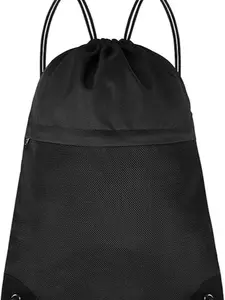 Drawstring Backpack Bag - String Gym Bag for Men & Women, Lightweight Cinch Sports Sackpack for Beach, Travel, Yoga, Swimming