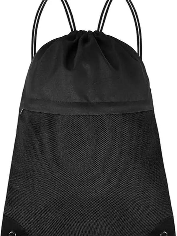 Drawstring Backpack Bag - String Gym Bag for Men & Women, Lightweight Cinch Sports Sackpack for Beach, Travel, Yoga, Swimming