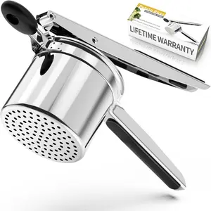 Potato Ricer, Ricer For Mashed Potatoes, 15 OZ Heavy Duty Stainless Steel Potato Masher Make Fluffy Mashed Potatoes, Fixed Disc Potato Masher Without Messy, Dishwasher Safety for Baby Food
