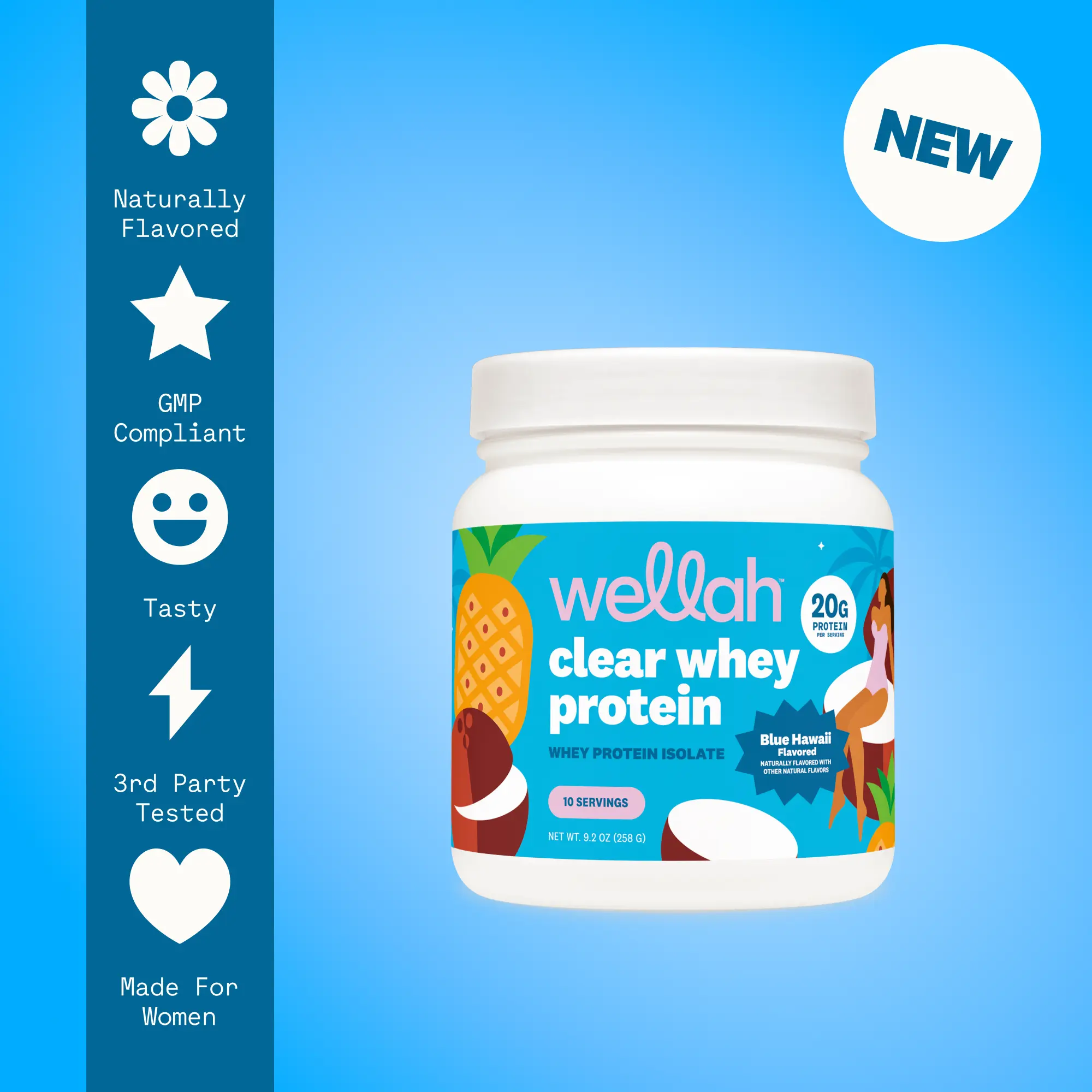 Clear Whey Protein | 10 Servings Fitness Endurance Supplement Lean Muscle Booster