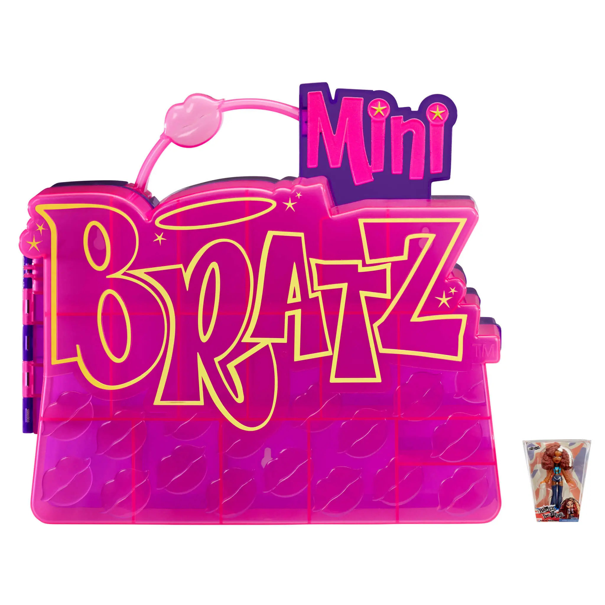 Mini Bratz Collector’s Case with Exclusive Collectible Figure, Holds 60+ Minis