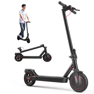 Portable and foldable adult electric scooter/bike, 350W, 8.5inch solid tires, 19-mile range, suitable for teenagers and adults for high-speed commuting
